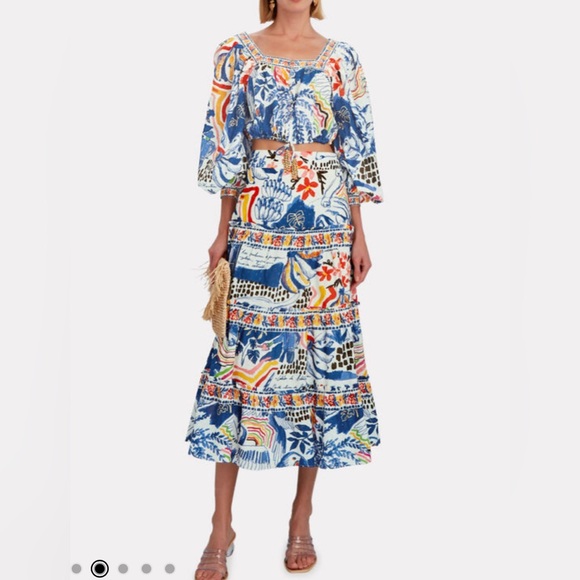 Farm Rio maxi skirt in Wild Brazil print (M) - Picture 5 of 13